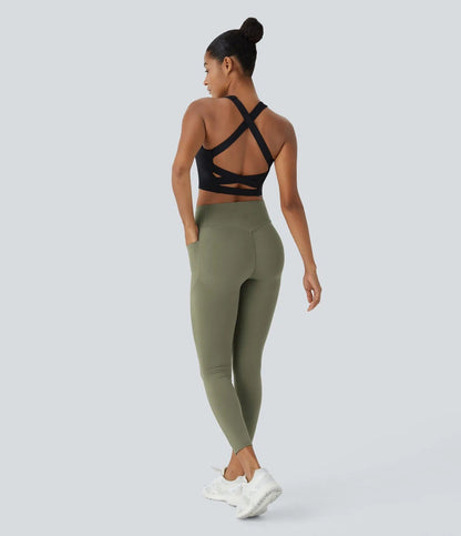 SoCinched High-Waisted Sculpt Leggings – Butt Lift, Tummy Control, Side Pocket