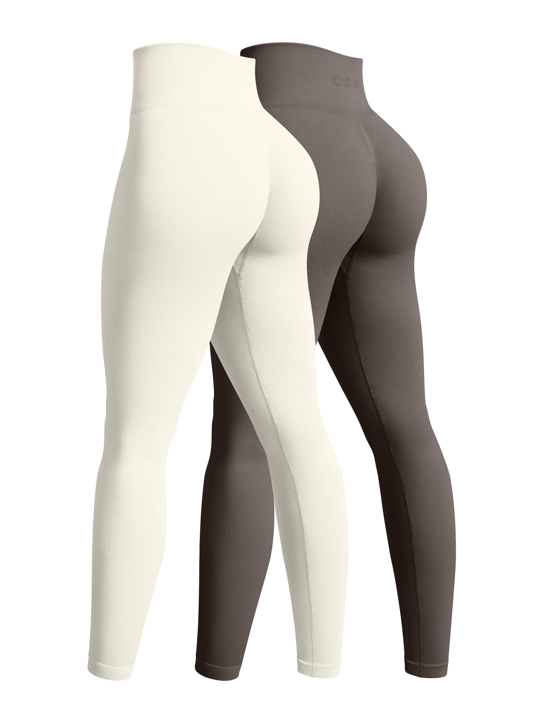 OQQ Women's 2 Piece Yoga Legging Seamless Workout High Waist Butt Liftings Athletic Leggings