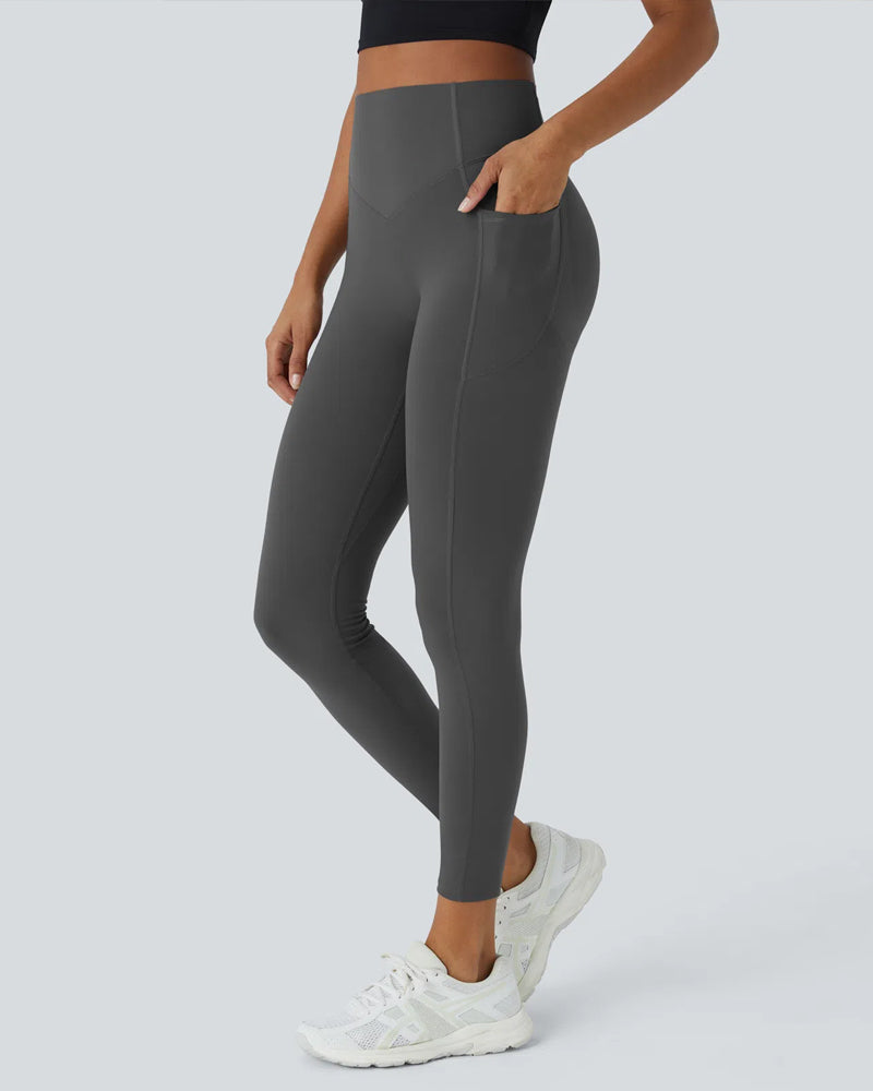 SoCinched High-Waisted Sculpt Leggings – Butt Lift, Tummy Control, Side Pocket