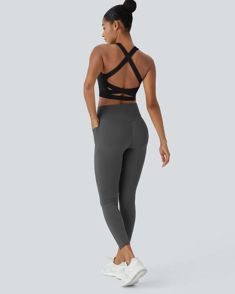 SoCinched High-Waisted Sculpt Leggings – Butt Lift, Tummy Control, Side Pocket