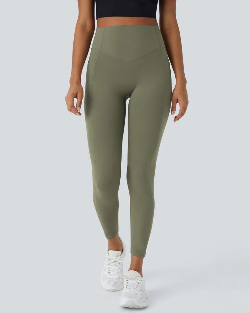 SoCinched High-Waisted Sculpt Leggings – Butt Lift, Tummy Control, Side Pocket